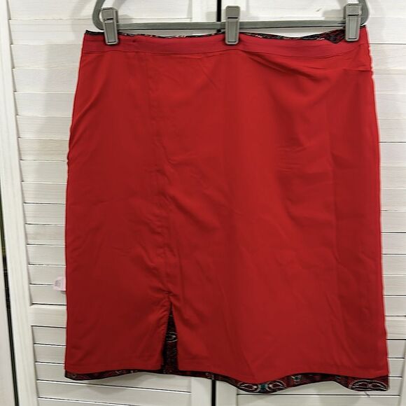 Talbots Skirt Size 16 Paisley Opulent Wrap Work Wear Office - Picture 12 of 14